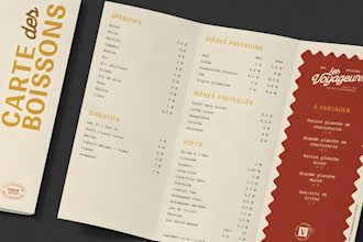 design editable canva restaurant food menu bifold trifold restaurant flyer