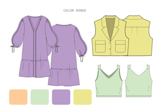 create your clothing tech pack and technical drawing