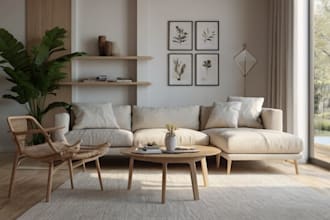 make 3d interior design and 3d rendering with lumion