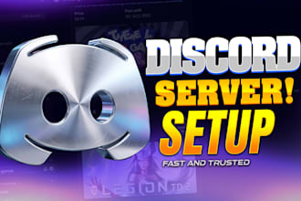 do professional discord server setup for your community