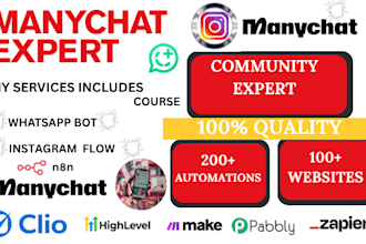 build automated instagram facebook whatsapp chatbot using manychat ai agent