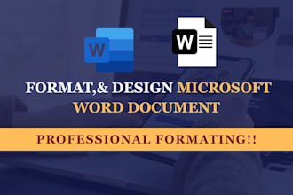 design, format microsoft word documents,