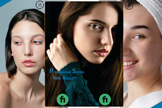 professional photo retouching and skin smoothing