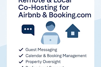 local and remote cohost for airbnb and booking listings