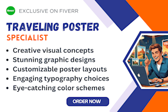 design business traveling professional flyer and engaging travel poster