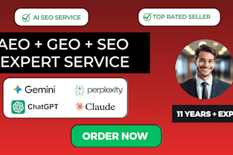 aeo, GEO, and ai SEO to rank you chatgpt, gemini, perplexity