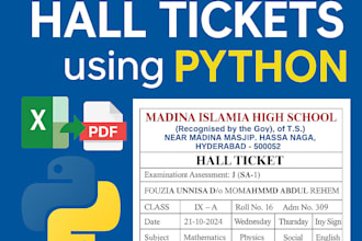 automate hall ticket pdf generation using python for schools