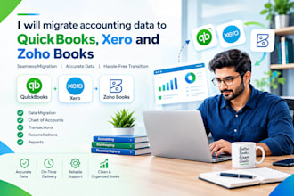 migrate accounting data to quickbooks, xero and zoho books