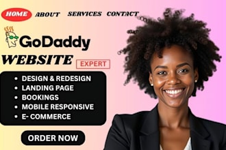 godaddy website redesign, godaddy website design, design godaddy website