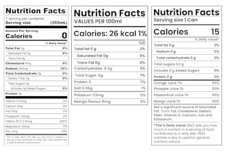 create fda compliant nutrition facts label for recipes