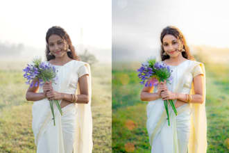 do colour correction and retouching of your wedding photos