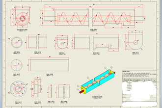do cad design, cad drawing and 3d modeling