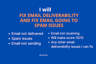 fix email deliverability and fix email going to spam issues