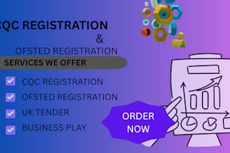 do ofsted registration, cqc registration, policy, business plans, UK tender