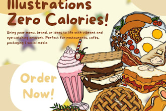 cute food and drink illustrations