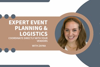 coordinate directly with your vendors for a stress free event