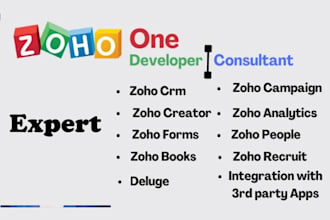 be you zoho expert for customization and third party integration