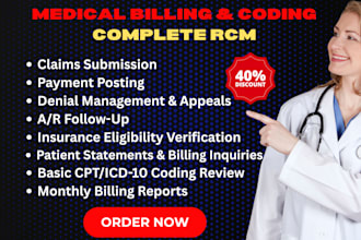 medical billing full rcm, eligibility, insurance verification, appeals, ar