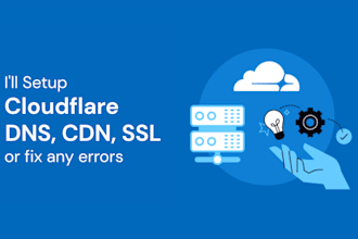 setup and install cloudflare dns, CDN, SSL, optimization, and fix issues