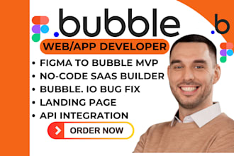 fix german bubble io app, saas, bubble io website,or mvp from figma fast