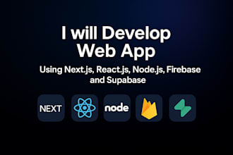 develop web app using nextjs, reactjs, nodejs, and supabase