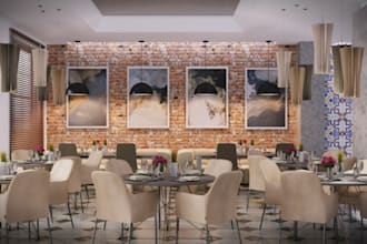 redesign 3d restaurant,vintage dinner,booza lounge render,cafe decor,bar counter