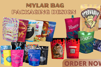 design mylar bag food label design pouch design custom packaging doypack