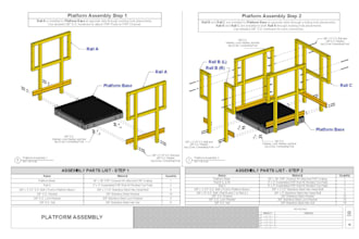 create detailed shop drawings with cut lists and materials
