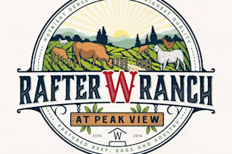 design unique vintage ranch, farm , western and cattle brand logo for you