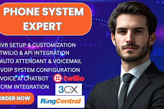 setup ringcentral 3cx twilio aircall voip vitalpbx freepbx vicidial ai chatbot