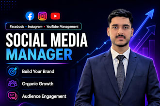 be your social media manager and social media marketer