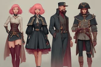 sketch a portrait of your oc in anime or manhwa style