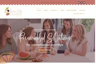 build squarespace nutritionist website dietitian meal plan website health coach
