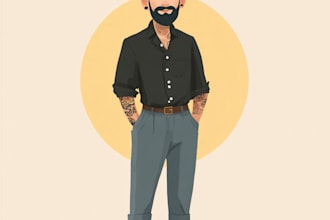 make vector portrait cartoon from your photo