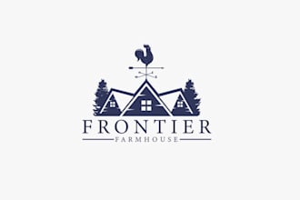 design unique frontier farmhouse logo