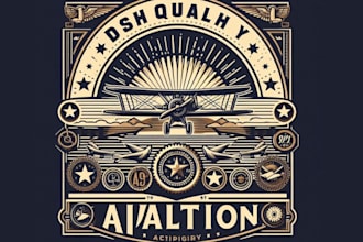 design high quality vintage aviation logo