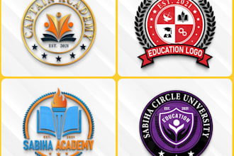 do educational logo for schools, colleges, institutes and university