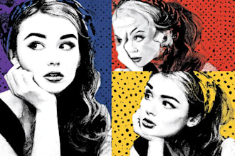 make pop art or roy lichtenstein style