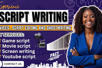 create video script movie script youtube script cold calling script writing