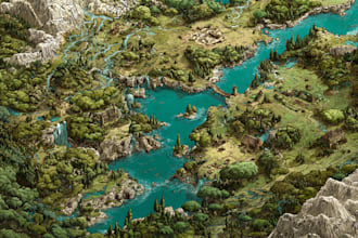do fantasy map illustration for epic adventures