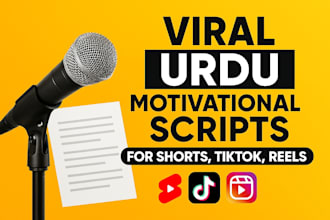 write viral urdu motivational scripts for youtube shorts, tiktok, and reels