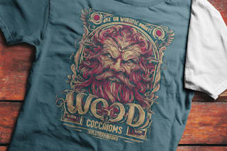 make retro vintage t shirt design and illustration