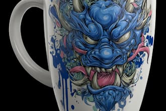 create an image mockup of your logo or design on a mug