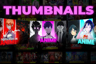 make anime manga movies web series youtube thumbnails