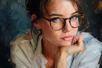 draw realistic self portrait best oil painting