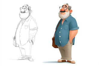 design a 2d cartoon character