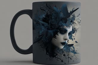 do coffee mug design, custom mug design