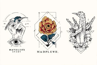 make a minimalist lineart tattoo design or illustration
