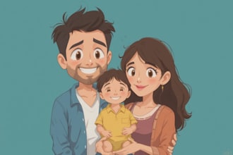 create magical couple portraits in disney or pixar style