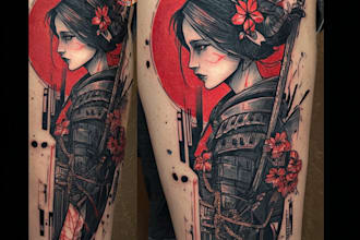 develop custom tattoo design, tattoo sleeve